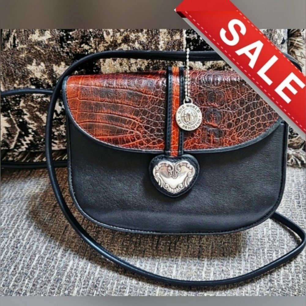 #Vintage #Genuine One World #Brighton Crossbody Purse Bag